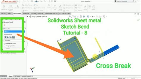 solidworks sheet metal cross break|solidworks sheet metal tutorial.